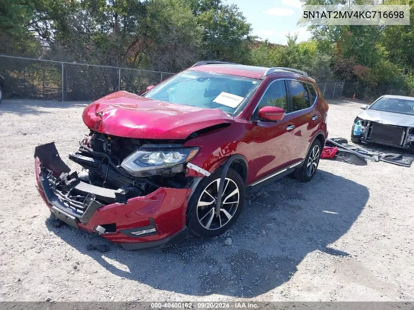 2019 Nissan Rogue Sl VIN: 5N1AT2MV4KC716698 Lot: 40400162