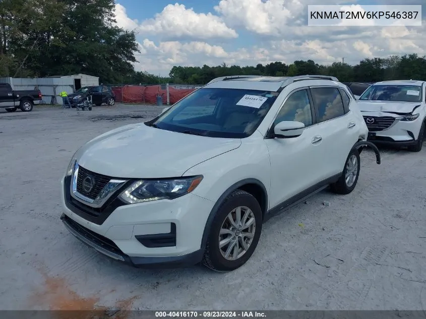 2019 Nissan Rogue Sv VIN: KNMAT2MV6KP546387 Lot: 40416170