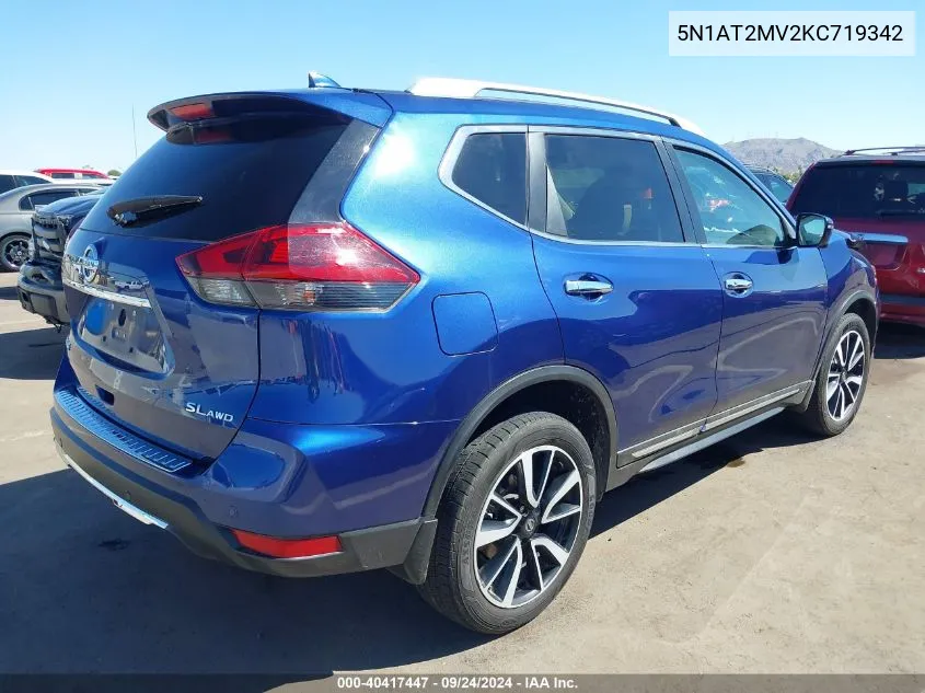 5N1AT2MV2KC719342 2019 Nissan Rogue Sl