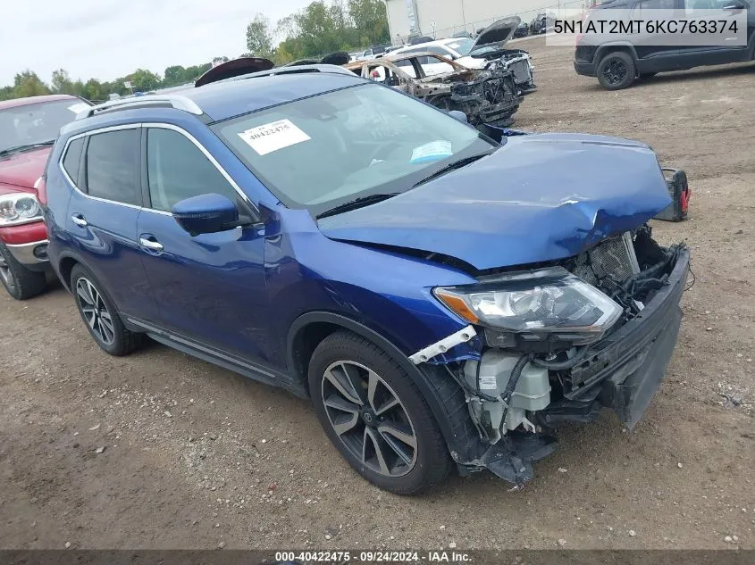 2019 Nissan Rogue Sl VIN: 5N1AT2MT6KC763374 Lot: 40422475