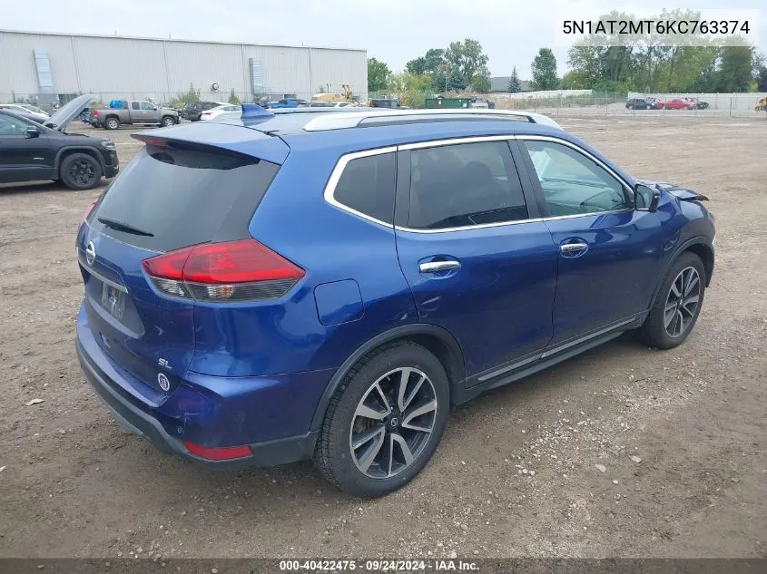 2019 Nissan Rogue Sl VIN: 5N1AT2MT6KC763374 Lot: 40422475