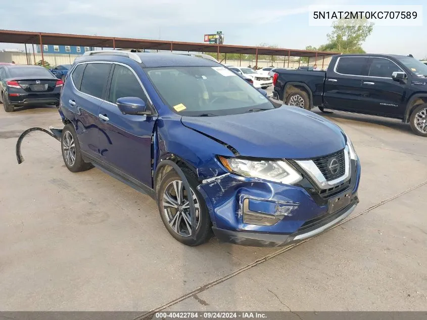 2019 Nissan Rogue S/Sl/Sv VIN: 5N1AT2MT0KC707589 Lot: 40422784