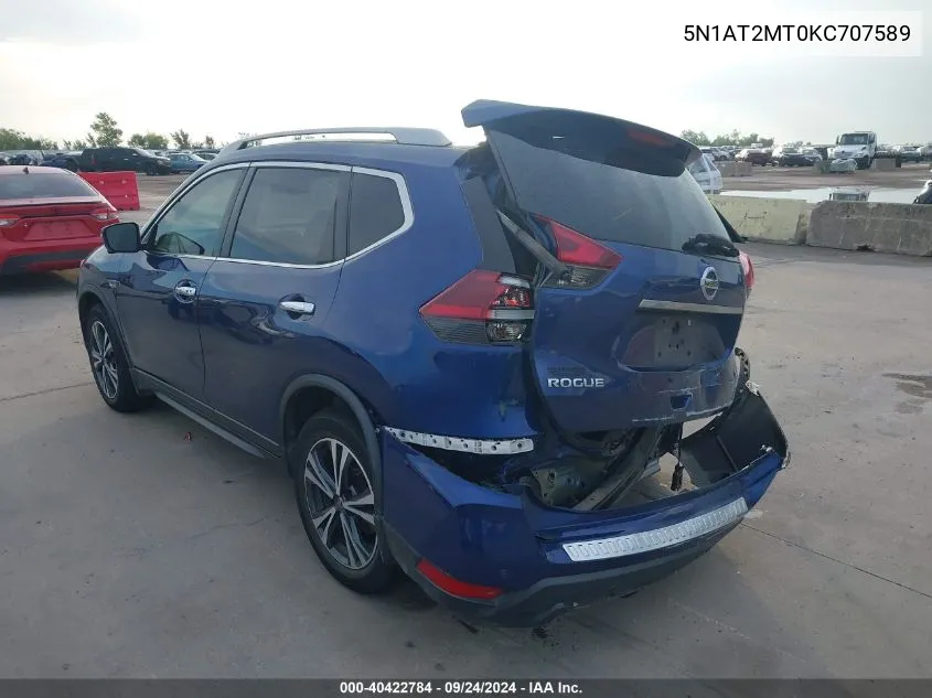 5N1AT2MT0KC707589 2019 Nissan Rogue S/Sl/Sv