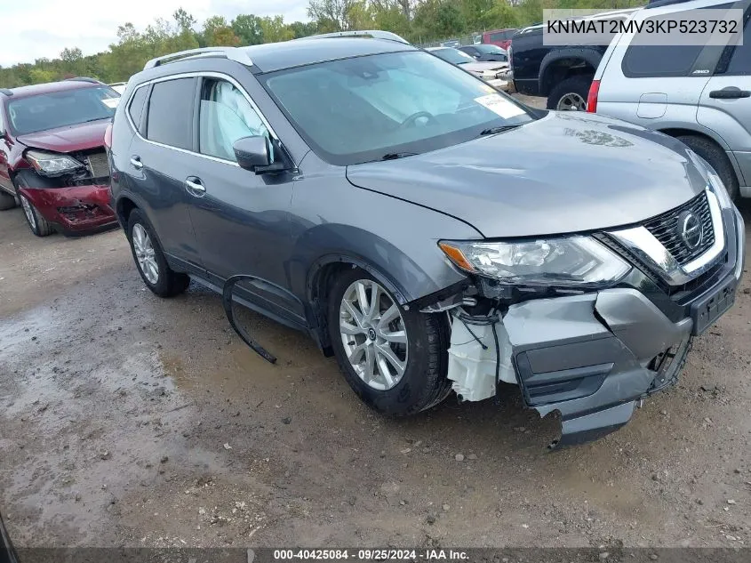 2019 Nissan Rogue Sv VIN: KNMAT2MV3KP523732 Lot: 40425084