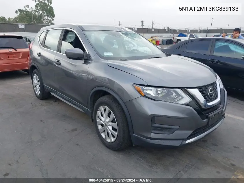 5N1AT2MT3KC839133 2019 Nissan Rogue S