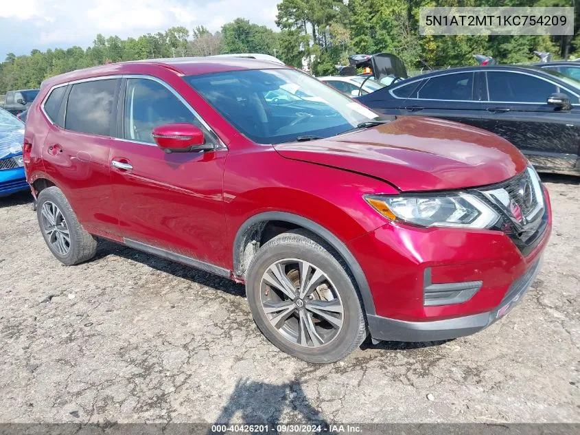 2019 Nissan Rogue Sv VIN: 5N1AT2MT1KC754209 Lot: 40426201