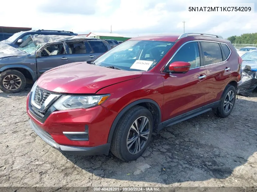 2019 Nissan Rogue Sv VIN: 5N1AT2MT1KC754209 Lot: 40426201