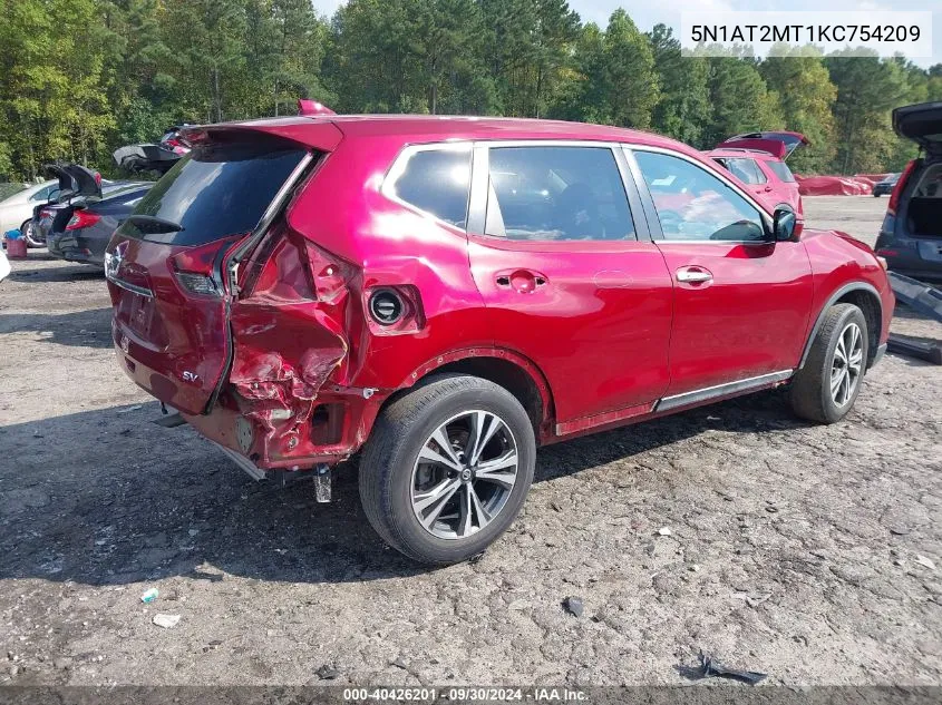 2019 Nissan Rogue Sv VIN: 5N1AT2MT1KC754209 Lot: 40426201