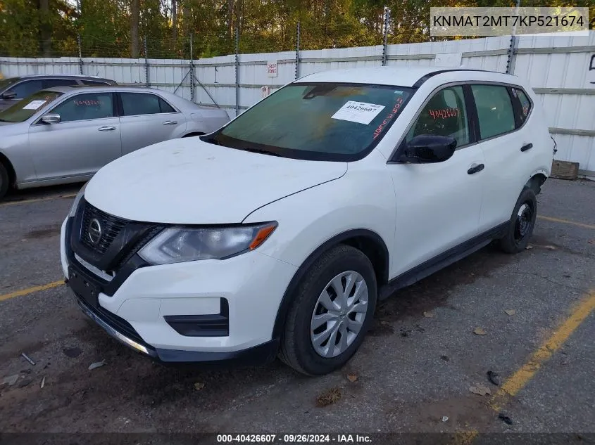 2019 Nissan Rogue S/Sv VIN: KNMAT2MT7KP521674 Lot: 40426607