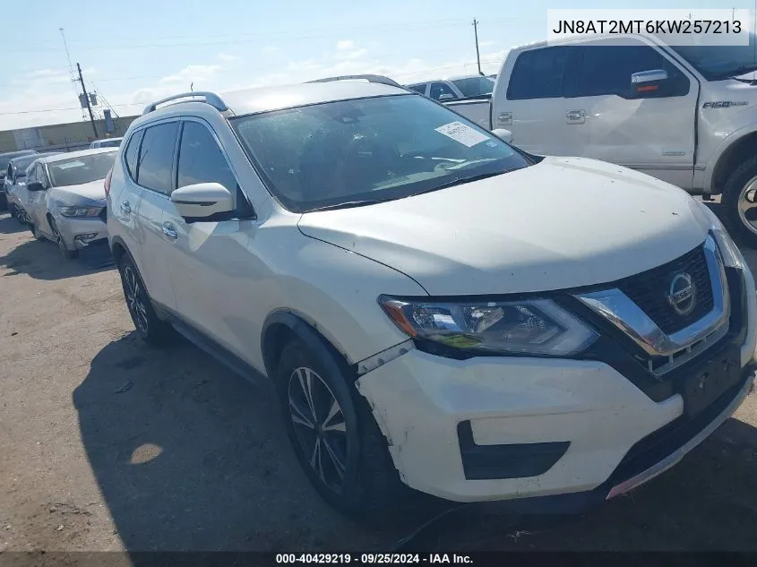 2019 Nissan Rogue Sv VIN: JN8AT2MT6KW257213 Lot: 40429219