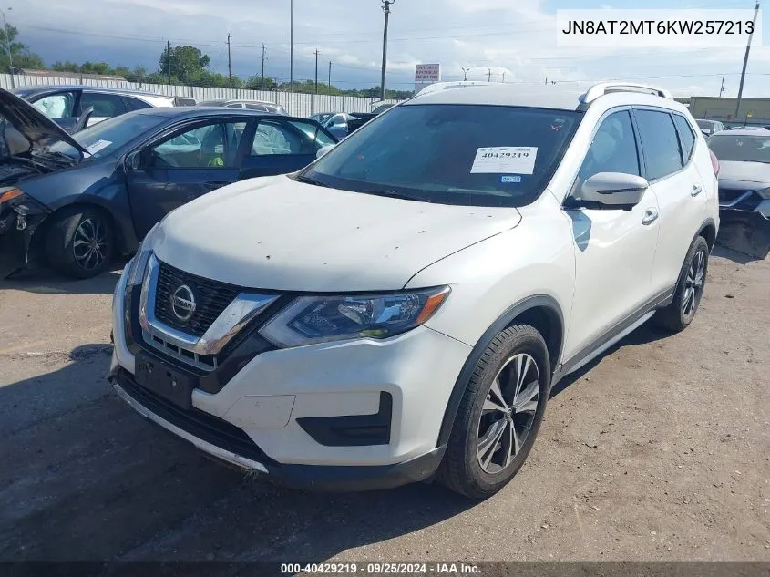 2019 Nissan Rogue Sv VIN: JN8AT2MT6KW257213 Lot: 40429219