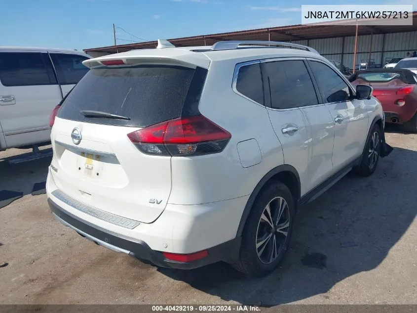 JN8AT2MT6KW257213 2019 Nissan Rogue Sv