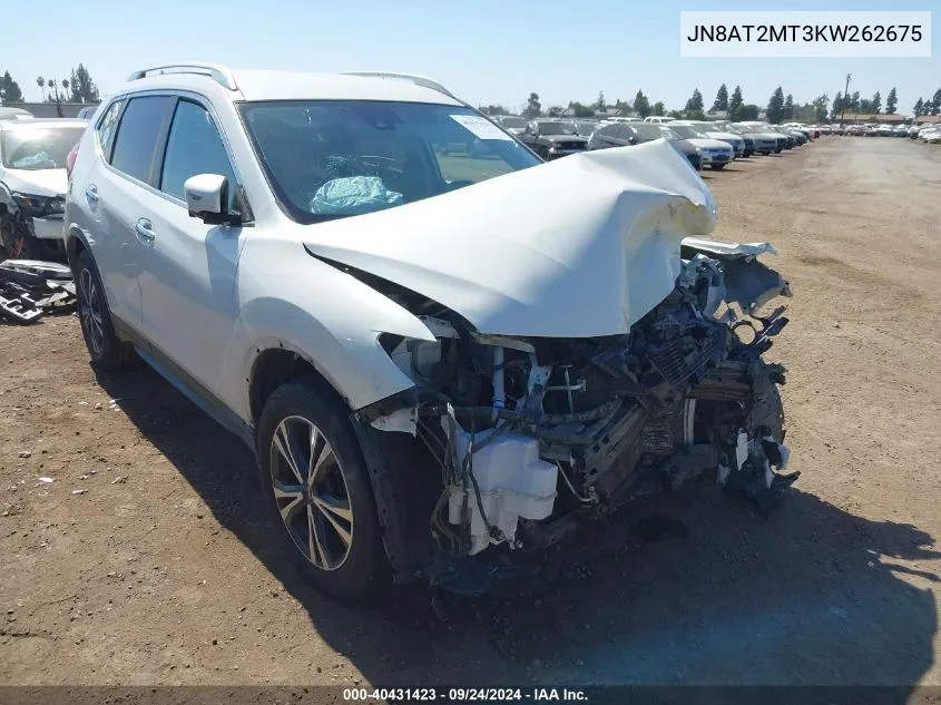 2019 Nissan Rogue Sv VIN: JN8AT2MT3KW262675 Lot: 40431423