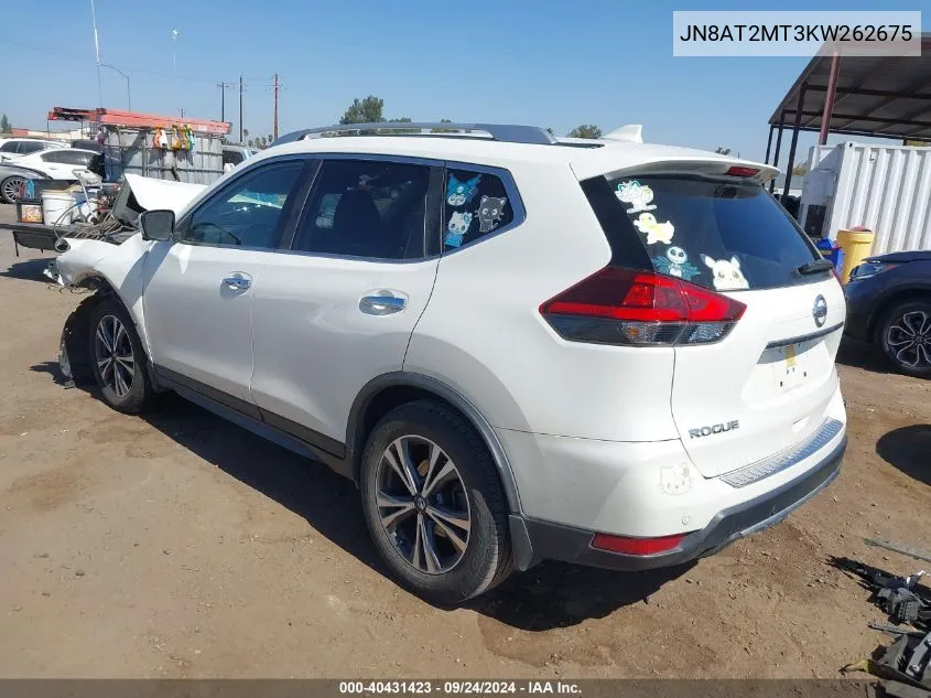 2019 Nissan Rogue Sv VIN: JN8AT2MT3KW262675 Lot: 40431423