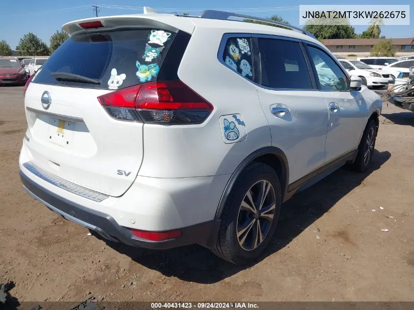 2019 Nissan Rogue Sv VIN: JN8AT2MT3KW262675 Lot: 40431423