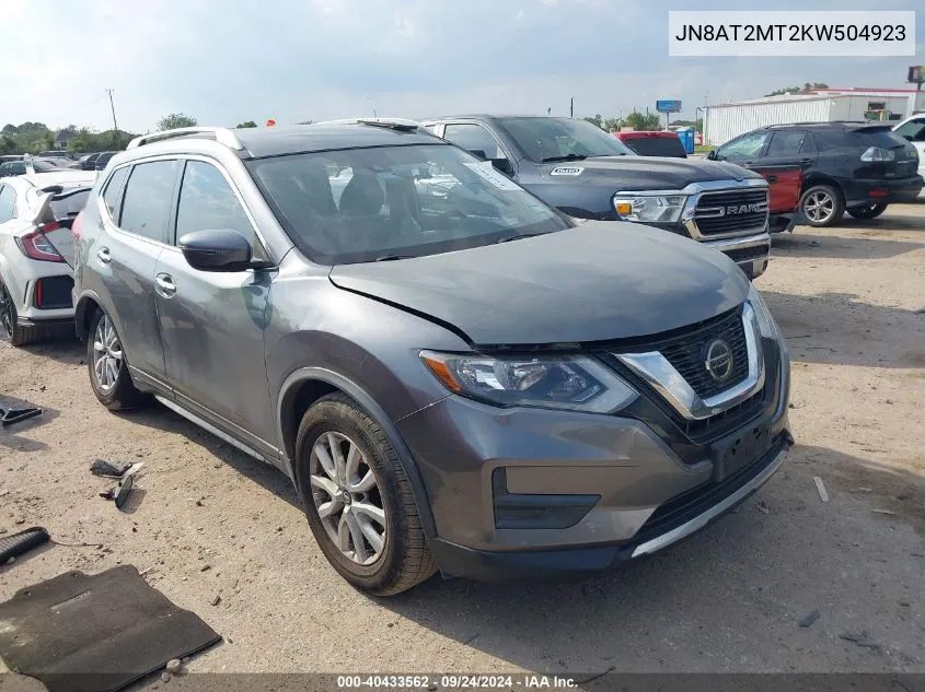 2019 Nissan Rogue Sv VIN: JN8AT2MT2KW504923 Lot: 40433562