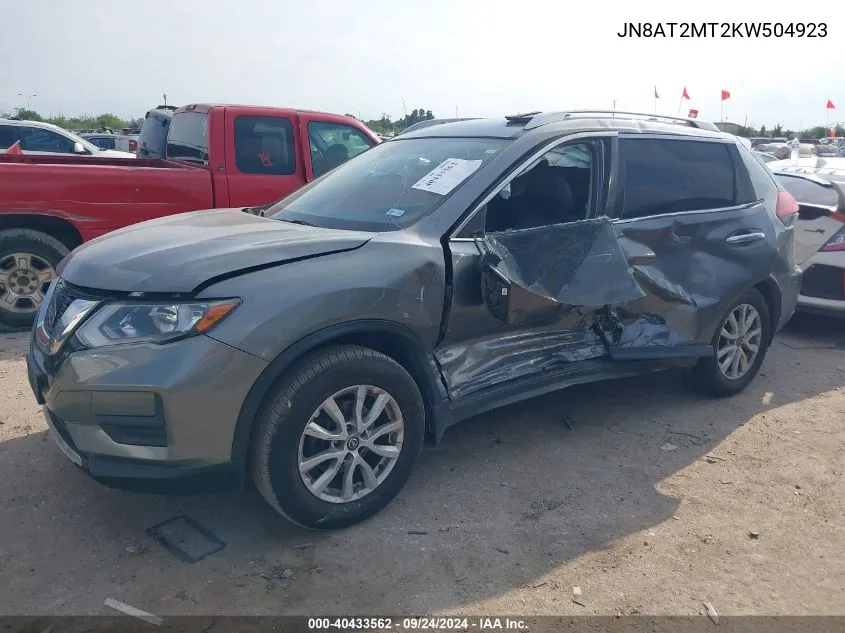 2019 Nissan Rogue Sv VIN: JN8AT2MT2KW504923 Lot: 40433562