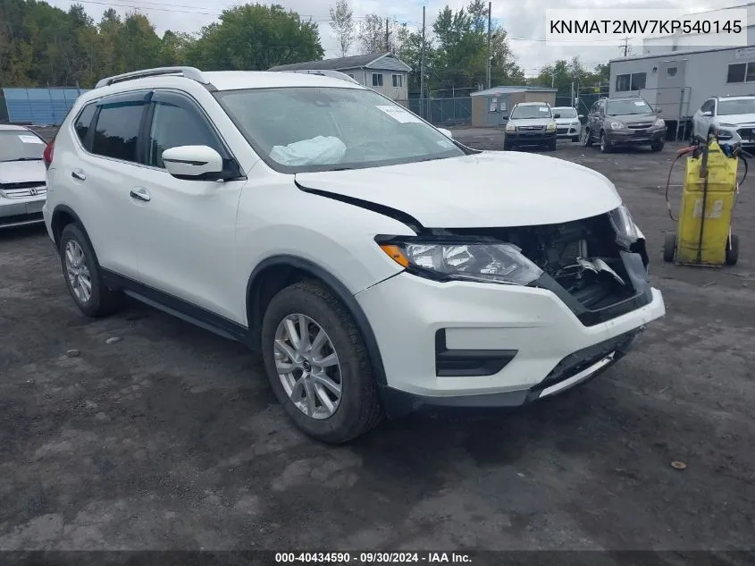 2019 Nissan Rogue Sv VIN: KNMAT2MV7KP540145 Lot: 40434590