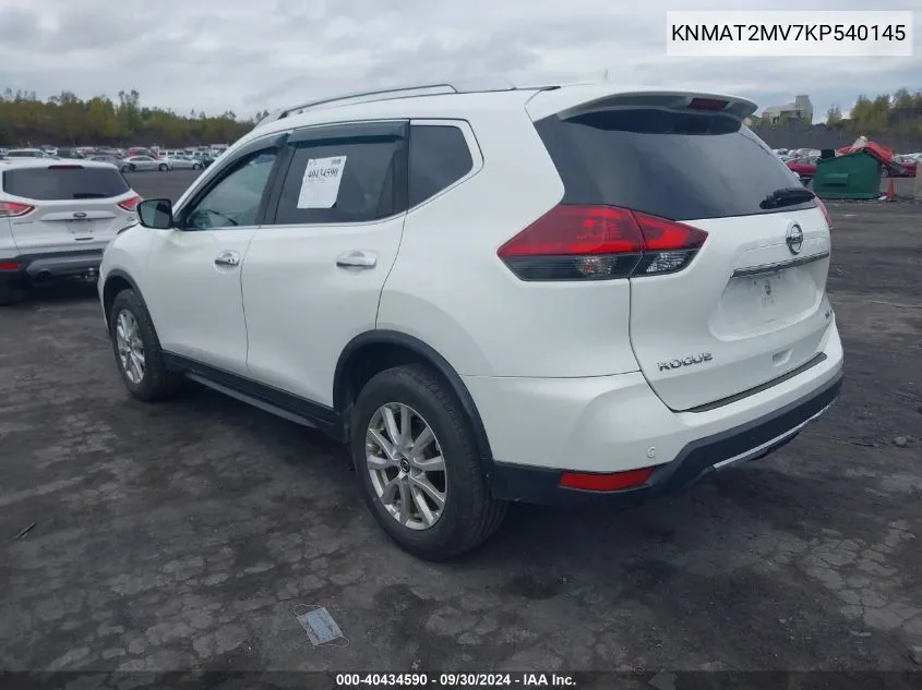 KNMAT2MV7KP540145 2019 Nissan Rogue Sv