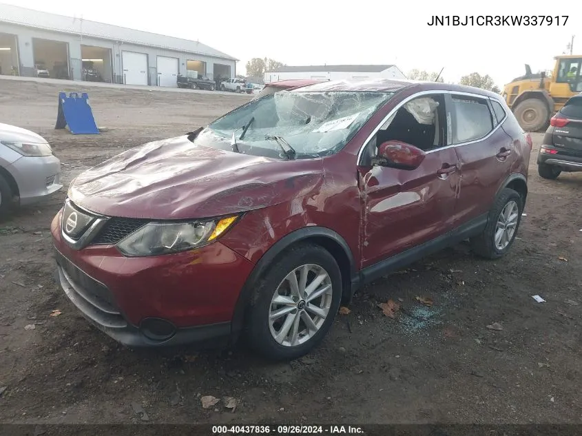 2019 Nissan Rogue Sport S/Sv/Sl VIN: JN1BJ1CR3KW337917 Lot: 40437836