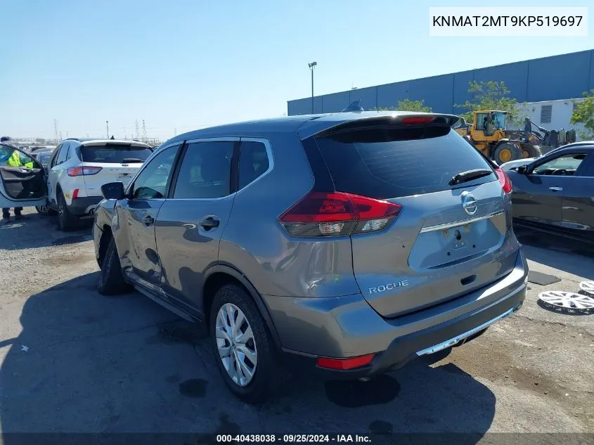 2019 Nissan Rogue S VIN: KNMAT2MT9KP519697 Lot: 40438038