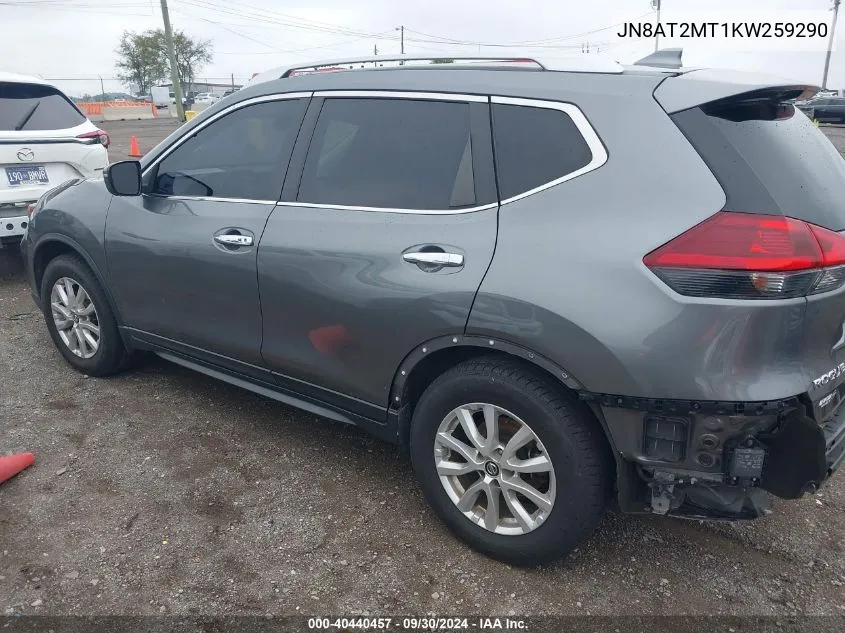 2019 Nissan Rogue S/Sv VIN: JN8AT2MT1KW259290 Lot: 40440457