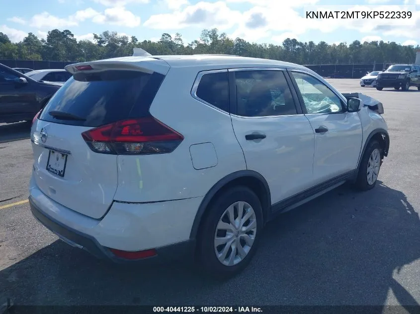 2019 Nissan Rogue S VIN: KNMAT2MT9KP522339 Lot: 40441225