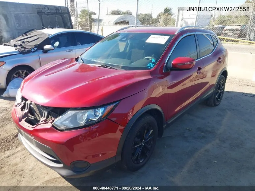 2019 Nissan Rogue Sport Sv VIN: JN1BJ1CPXKW242558 Lot: 40448771