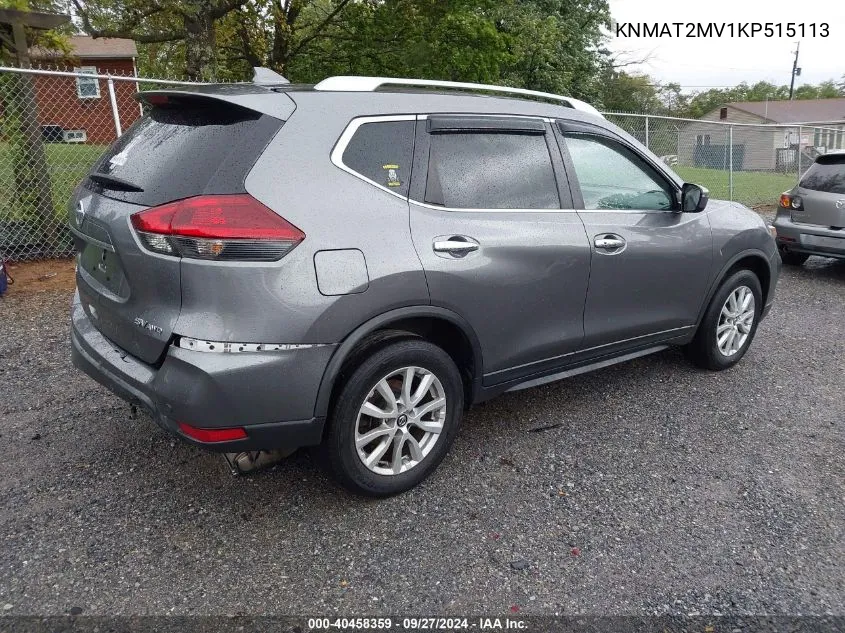 2019 Nissan Rogue Sv VIN: KNMAT2MV1KP515113 Lot: 40458359