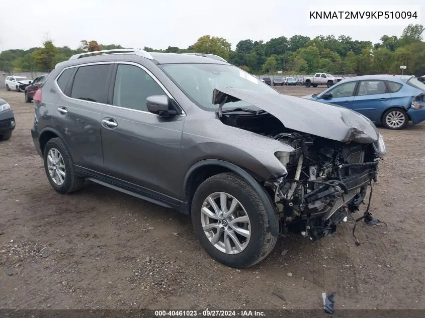 2019 Nissan Rogue Sv VIN: KNMAT2MV9KP510094 Lot: 40461023