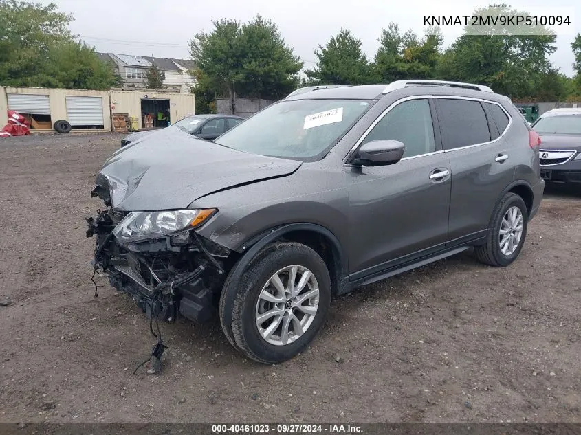 KNMAT2MV9KP510094 2019 Nissan Rogue Sv