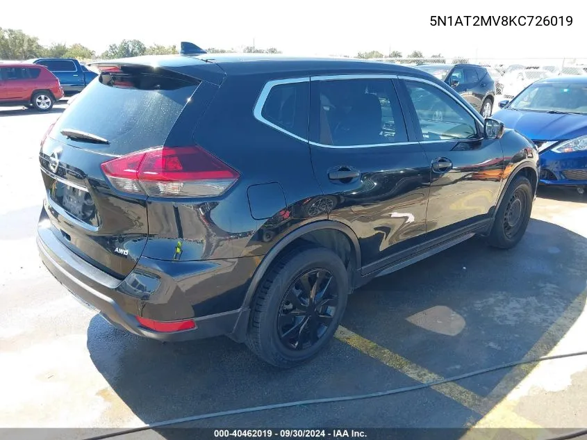 2019 Nissan Rogue S VIN: 5N1AT2MV8KC726019 Lot: 40462019