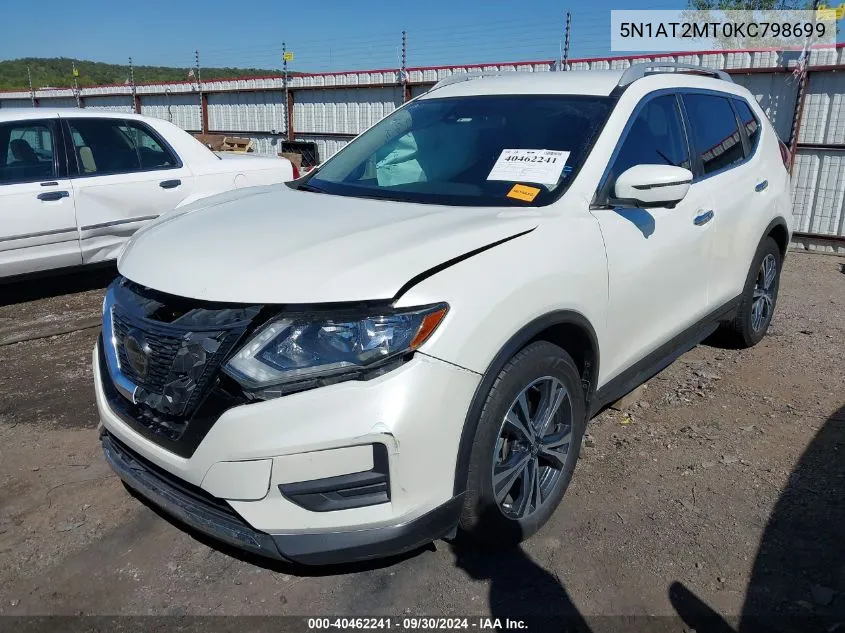 2019 Nissan Rogue Sv VIN: 5N1AT2MT0KC798699 Lot: 40462241