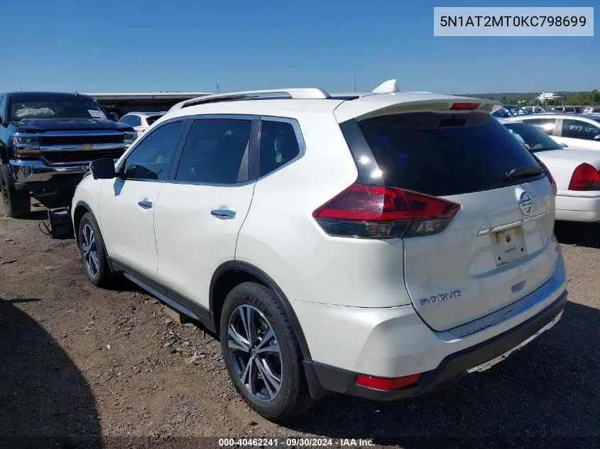 2019 Nissan Rogue Sv VIN: 5N1AT2MT0KC798699 Lot: 40462241