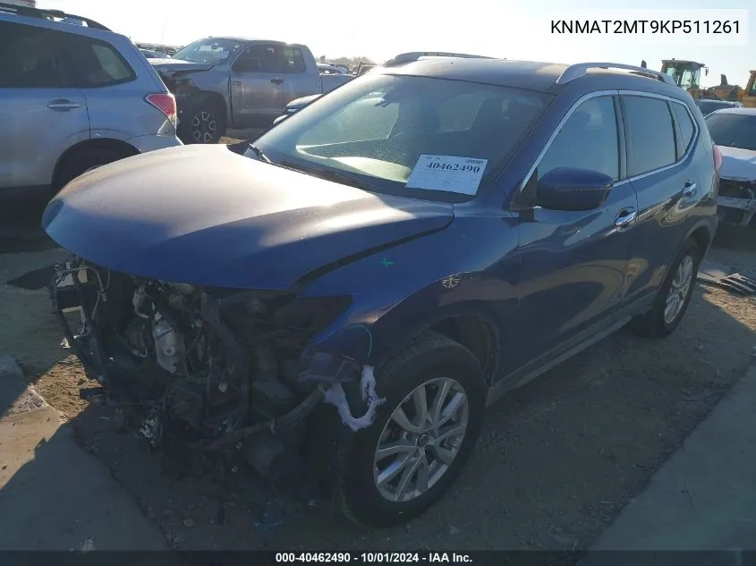 KNMAT2MT9KP511261 2019 Nissan Rogue S/Sv