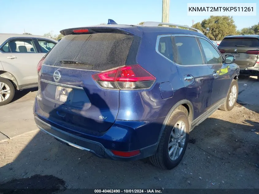 2019 Nissan Rogue S/Sv VIN: KNMAT2MT9KP511261 Lot: 40462490