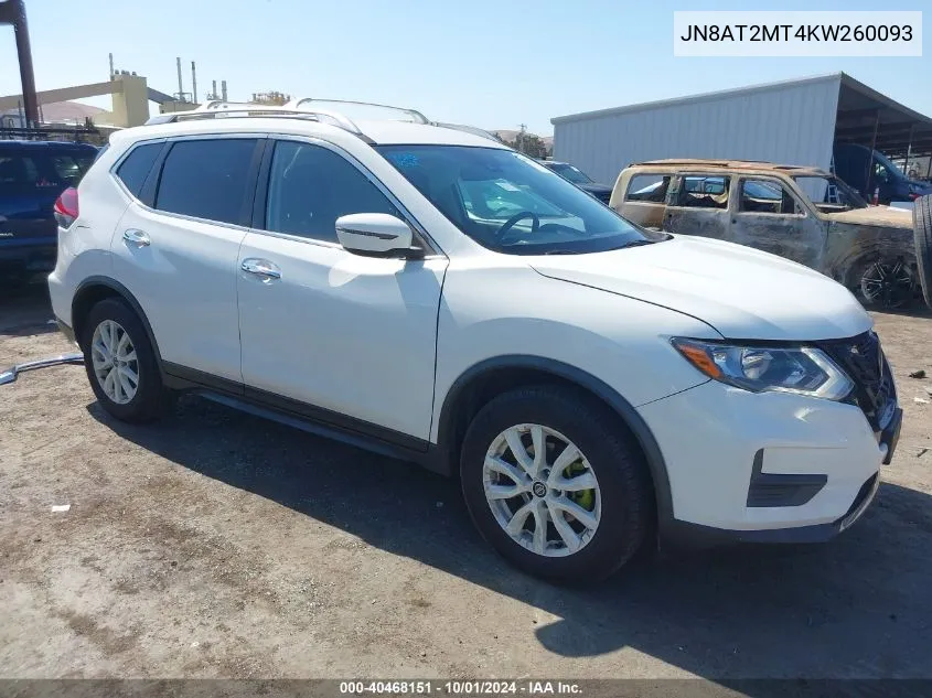 JN8AT2MT4KW260093 2019 Nissan Rogue Sv