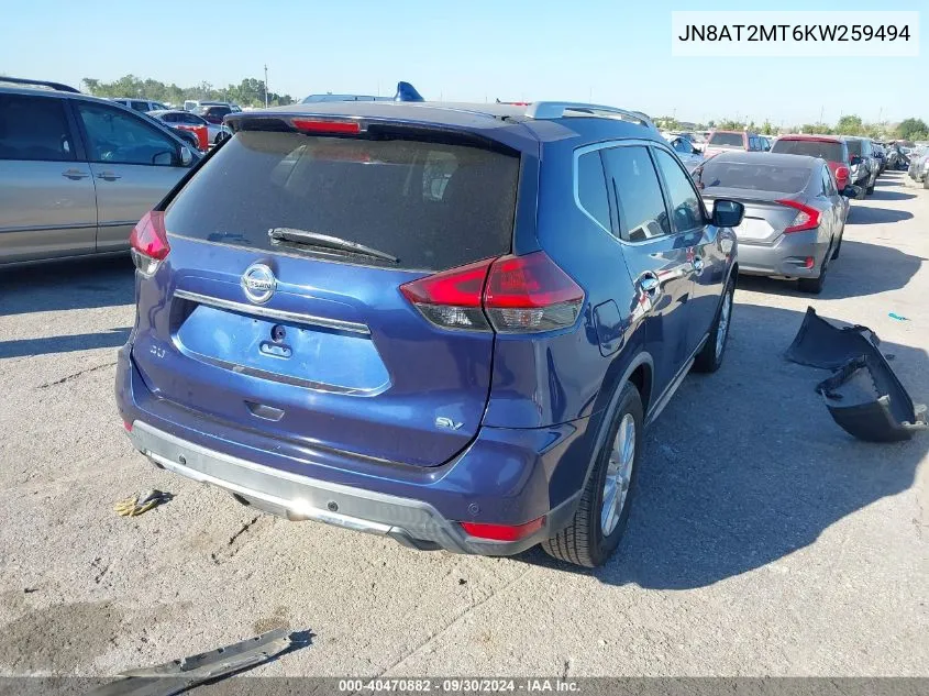 JN8AT2MT6KW259494 2019 Nissan Rogue Sv