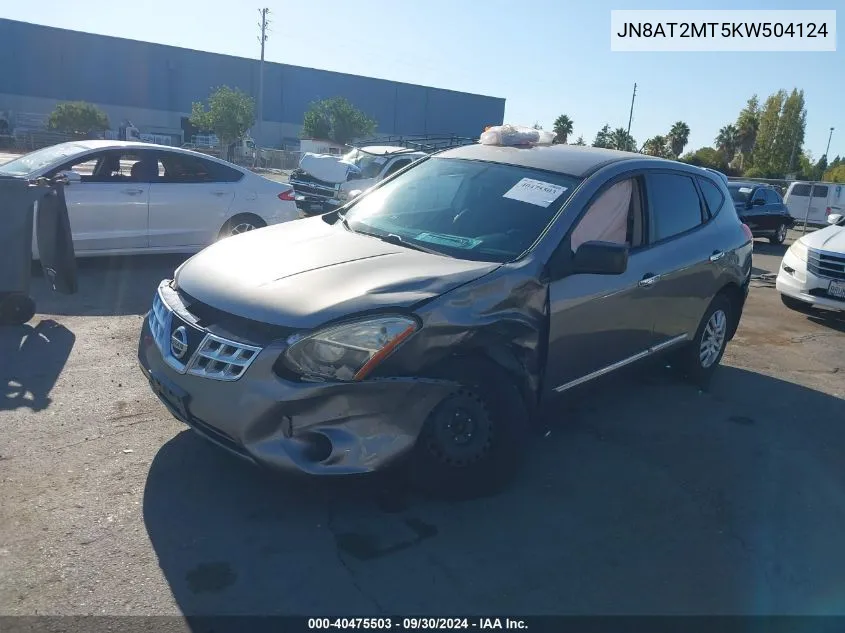 2019 Nissan Rogue S VIN: JN8AT2MT5KW504124 Lot: 40475503