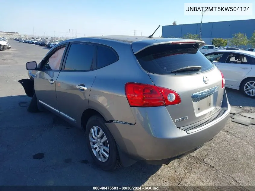 2019 Nissan Rogue S VIN: JN8AT2MT5KW504124 Lot: 40475503