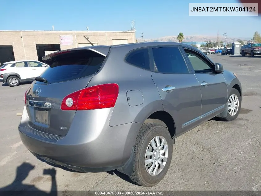 2019 Nissan Rogue S VIN: JN8AT2MT5KW504124 Lot: 40475503