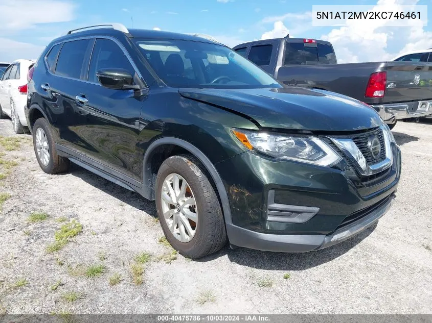 5N1AT2MV2KC746461 2019 Nissan Rogue Sv