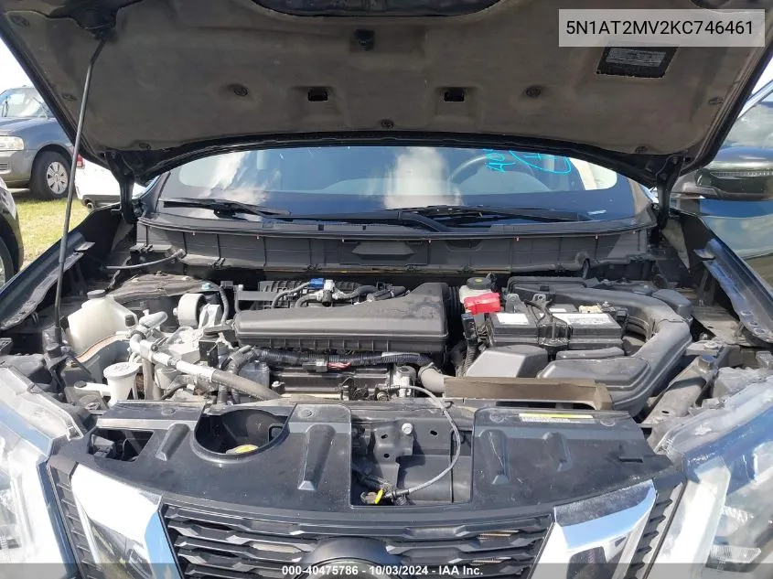 5N1AT2MV2KC746461 2019 Nissan Rogue Sv