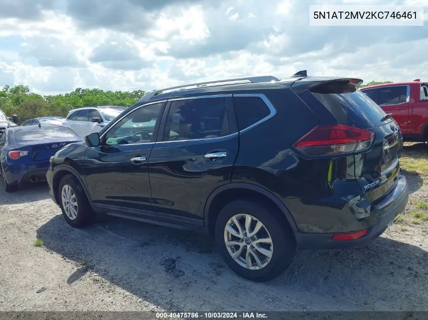 5N1AT2MV2KC746461 2019 Nissan Rogue Sv