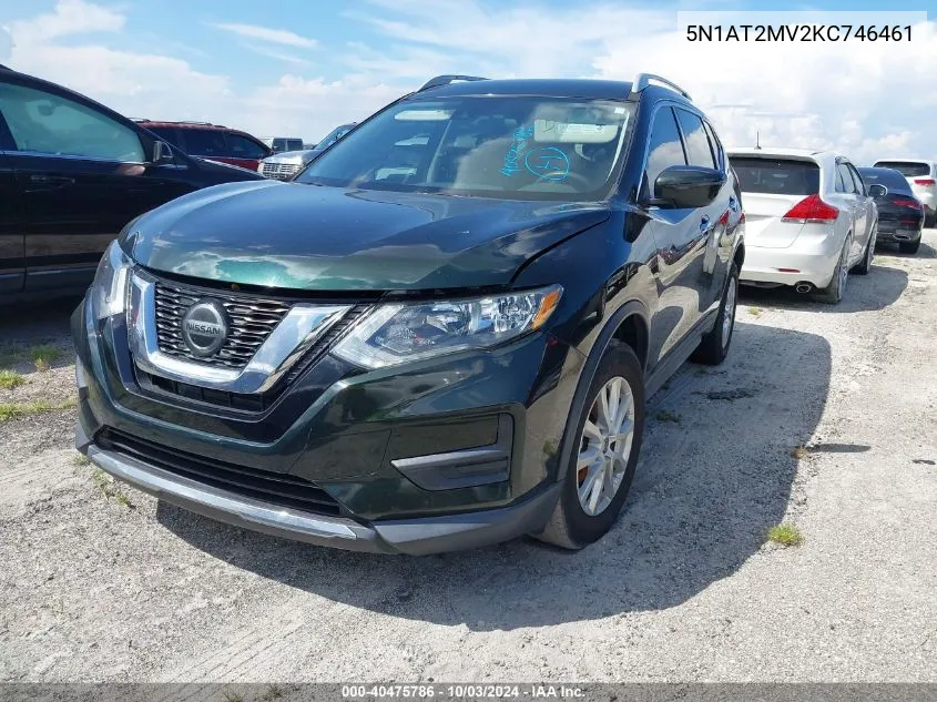 5N1AT2MV2KC746461 2019 Nissan Rogue Sv