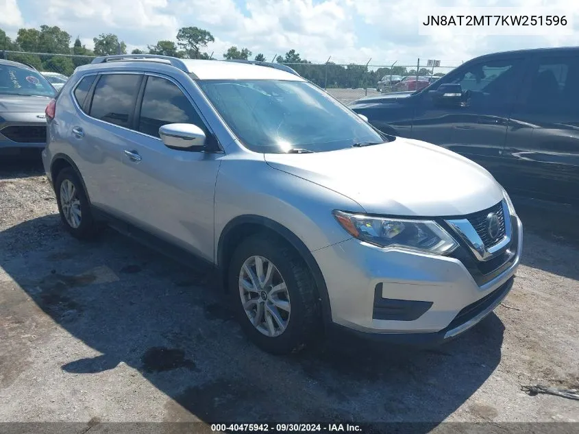 2019 Nissan Rogue S/Sv VIN: JN8AT2MT7KW251596 Lot: 40475942