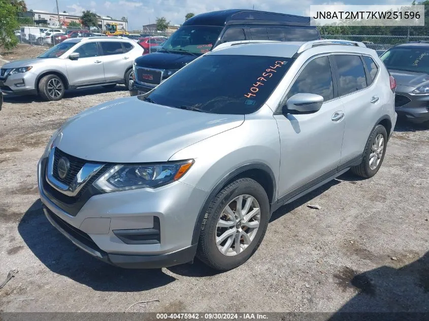 2019 Nissan Rogue S/Sv VIN: JN8AT2MT7KW251596 Lot: 40475942