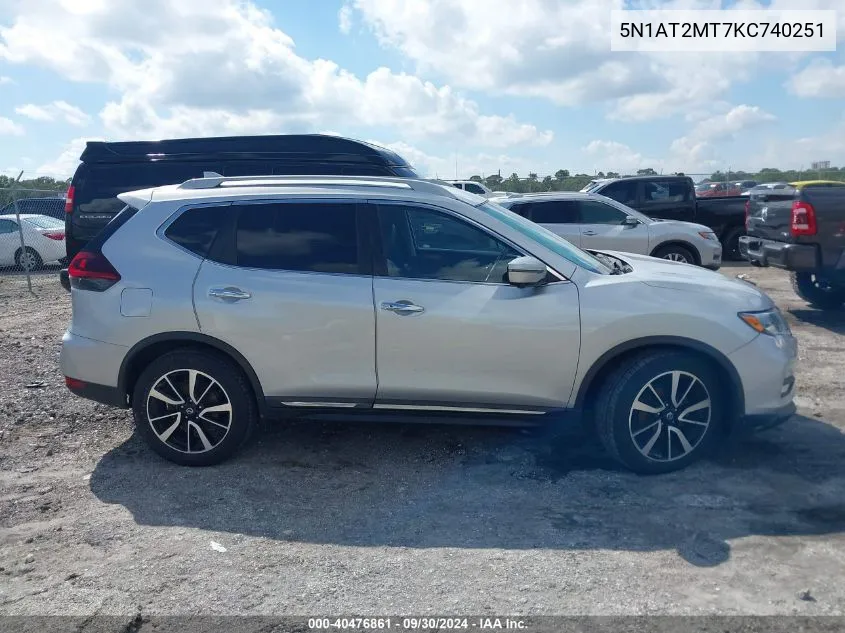 5N1AT2MT7KC740251 2019 Nissan Rogue S/Sl/Sv