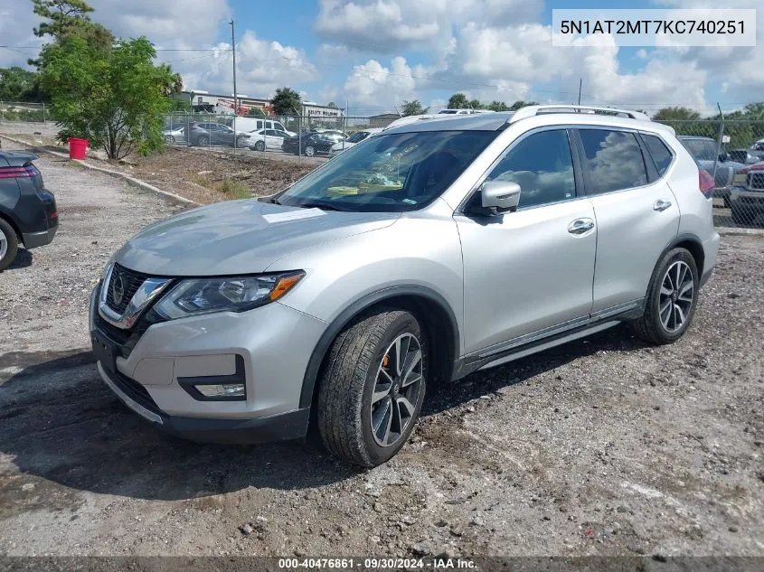 5N1AT2MT7KC740251 2019 Nissan Rogue S/Sl/Sv