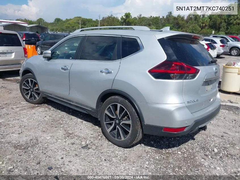 5N1AT2MT7KC740251 2019 Nissan Rogue S/Sl/Sv